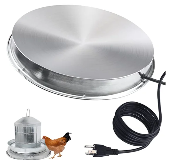 

Poultry Chicken Waterer Drinker Heated Base For Metal Chicken Drinker Metal Warmer Base for Farm