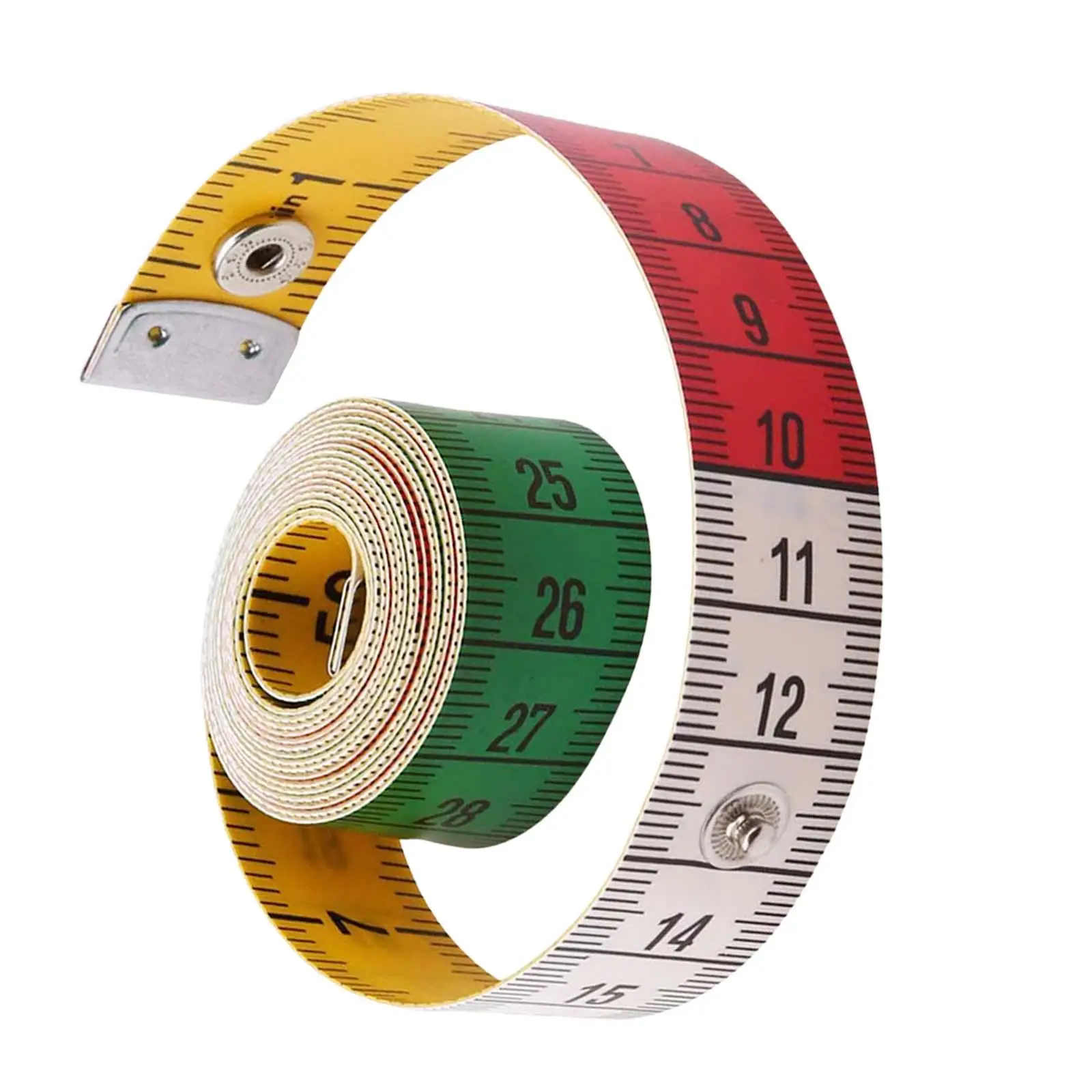 Soft Tape Measure Sided with Snap Button Closure for Fabric Home Cloth