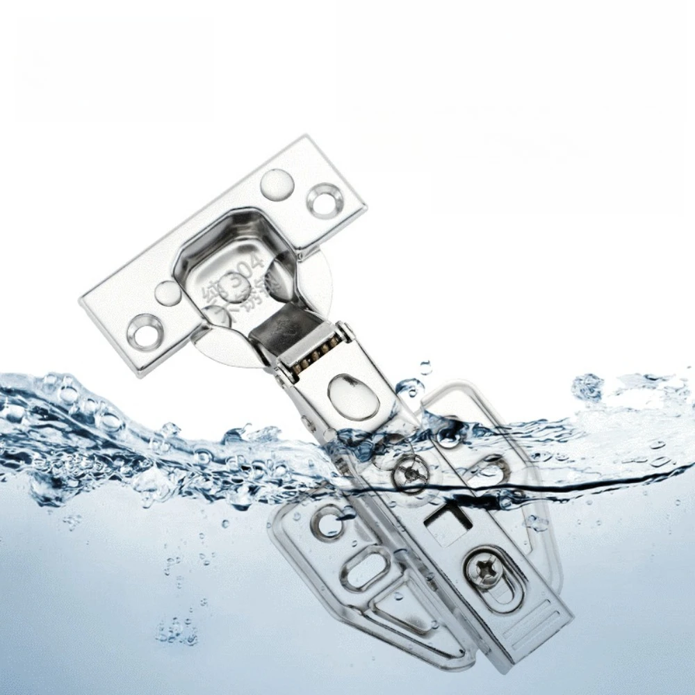 

2pcs 304 Stainless Steel Water-soluble Hinges 2.0mm Thick Silent Hydraulic Damping Hinges, Cabinet Door Hinges with Screws