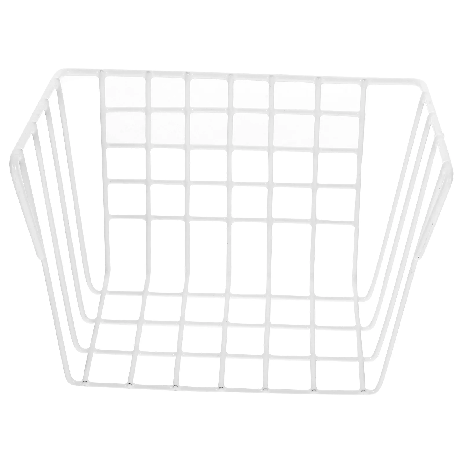 Work Table Hanging Wire Basket Organizer Kitchen Iron Grid Panel Storage White Bathroom Metal Rack Sundries