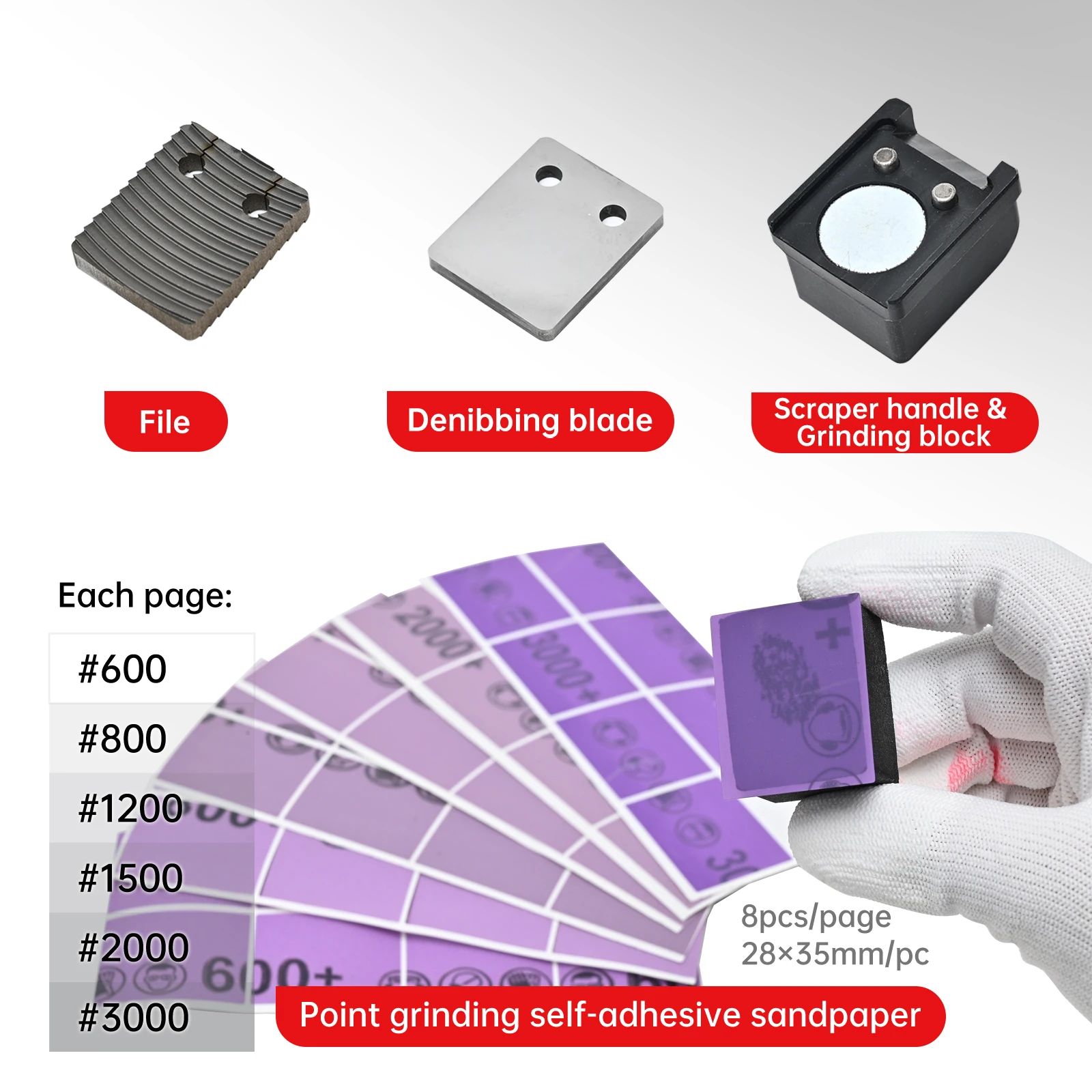 مجموعة شفرات نقطة تلميع السيارة من كربيد التنغستن لإزالة الترهل والمفاصل والبقع، صلبة للغاية لإصلاح البقع