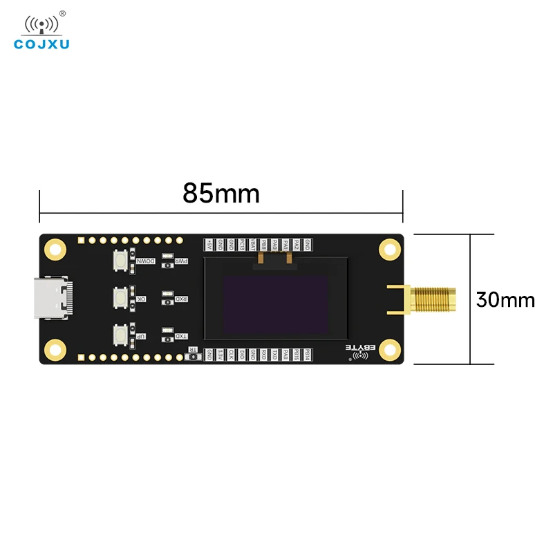 Lora Wireless Offline Development Test Board COJXU E22-400MBH-SC 433M 30dBm Button Control OLED RF Transceiver Long Range