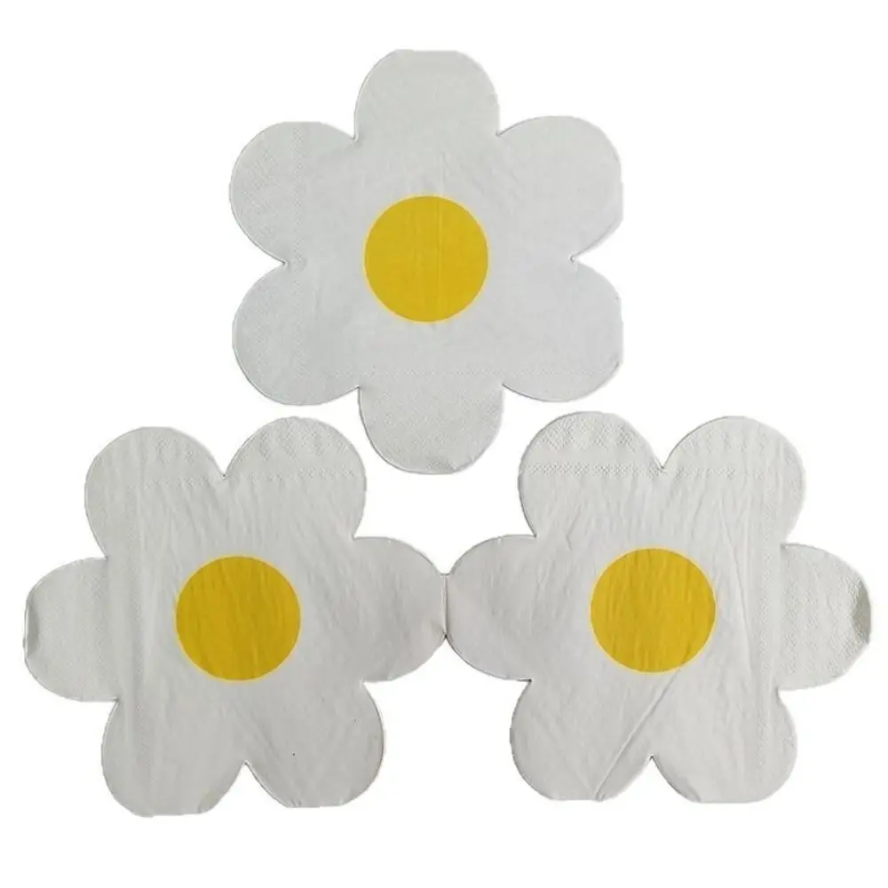 

20Pcs/Set Flower Design Paper Towel Disposable Party Decoration Printed Napkins Sunflower Napkins for Kids Birthday Anniversary