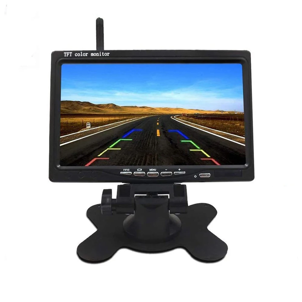 Vehicle Wireless Reverse Hd Video System Is Applicable To Truck, Bus, Rv Excavator, Trailer, 7-inch Lcd Monitor, Hd Camera