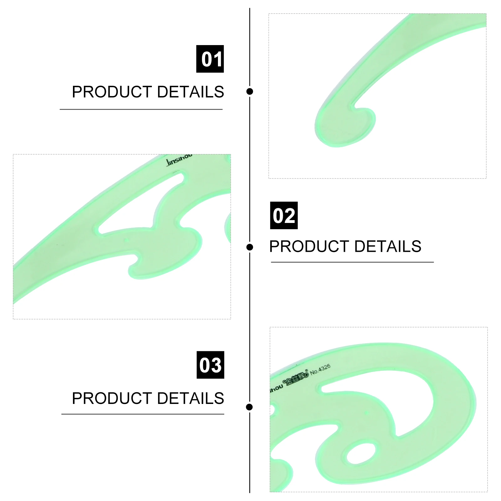 

6Pcs Drawing Geometric Stencils Lightweight Templates for Students Architects Engineering Designs