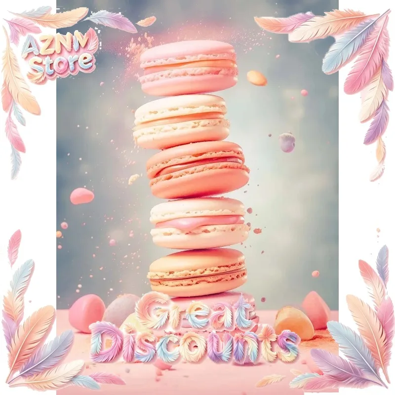 1pc frameless canvas painting Fashion Pink Food Ice Cream Macaron Poster Pop Wall Art Picture Print Girls Room Nursery Home D