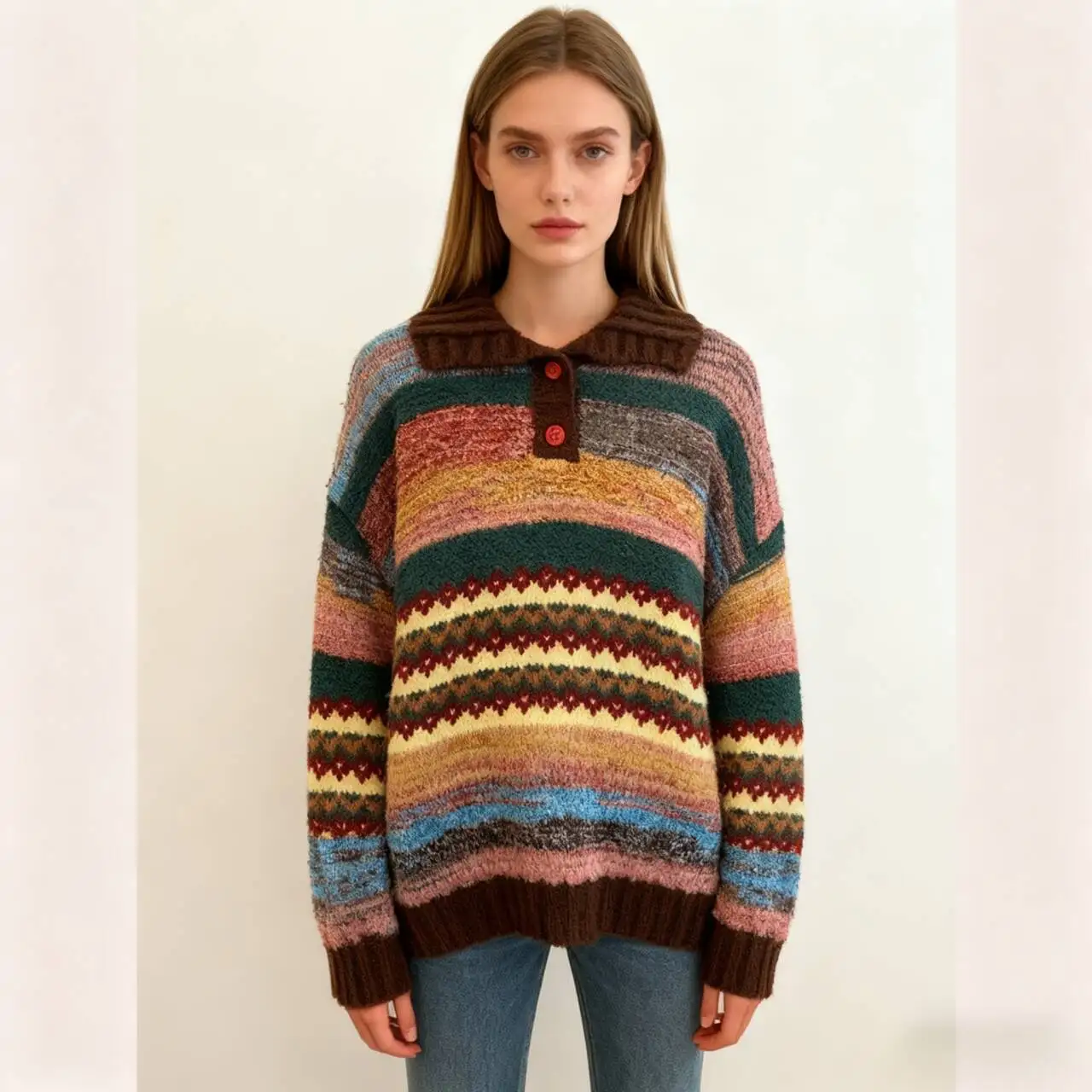 

Свитера Джемперы Пуловеры женские с открытыми плечами с цветочным принтом Harajuku Urban Y2K Мода Kawaii Японский Ulzzang Зимний молодежный культурный