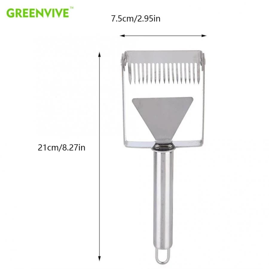 Beekeeping Equipment Honey Cutter Uncapping Scraper Bee Hive Honeycomb Scraper Tool Metal Handle Uncapping Fork Shovel