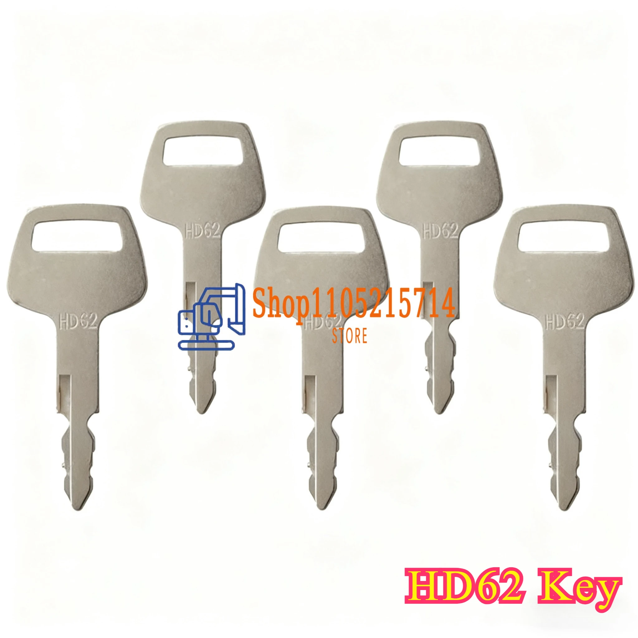 2/5/10 Pcs HD62 Key For Excavator Dozer Skidsteer H808 Nagnao