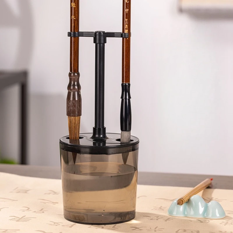 Chinese Calligraphy Washing Tool Multi Moisturizing Container Brush Hanger NoClean Pen Rest Anti-dry Brush Storage Holder