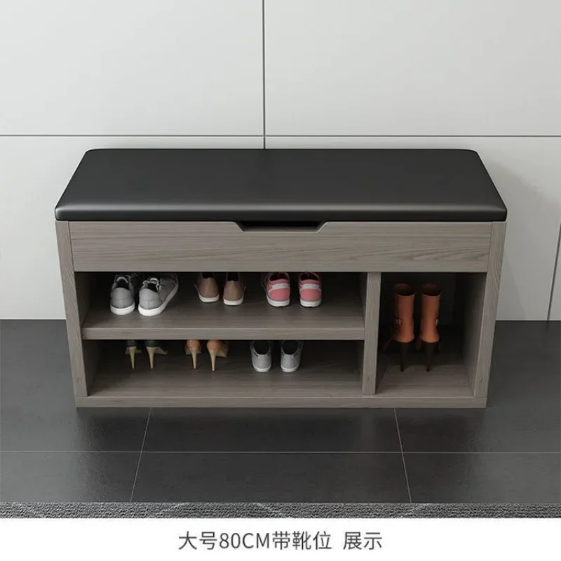 

Shoe Changing Stool Door Shoe Cabinet Sitting Stool Integrated Simple Shoe Rack Door Soft Seat Cushion Home Wearing Shoes Stools