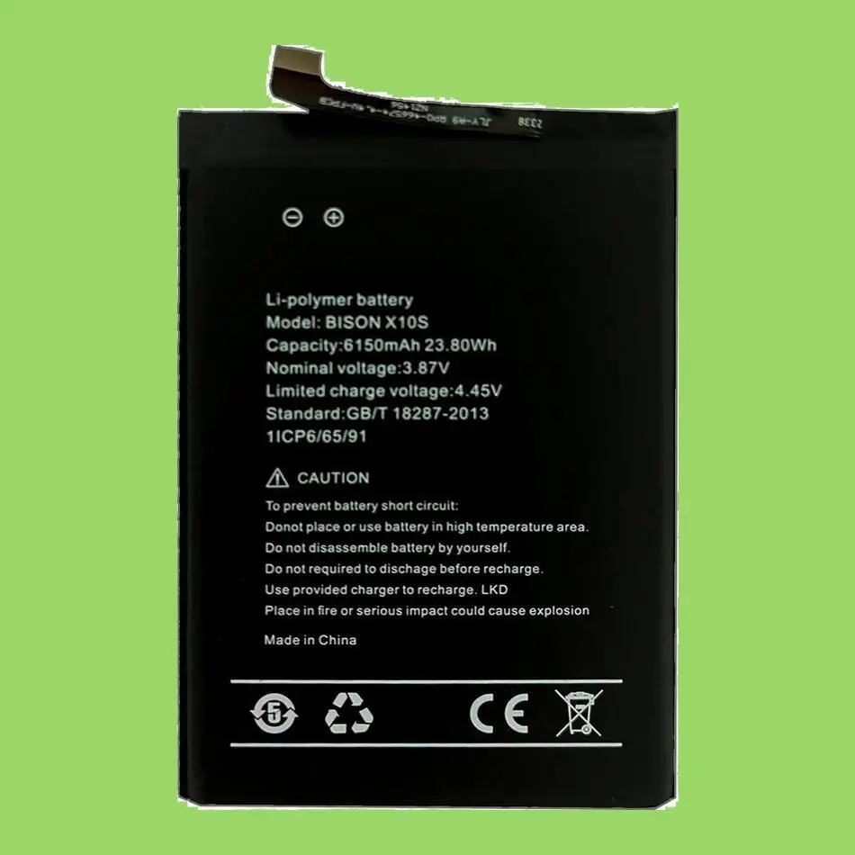 

Mobile Phone Battery Good Low-Temperature Performance 6150Mah For Umi Umidigi Bison X10S X10G Lightweight