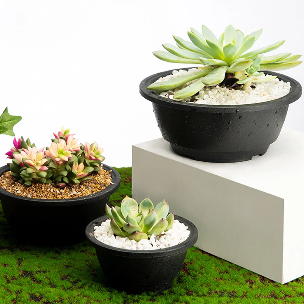 6 Pcs Plastic Flower Pot Planting Household Pots Home Beds Flowerpot Flowers Perlite for Plants