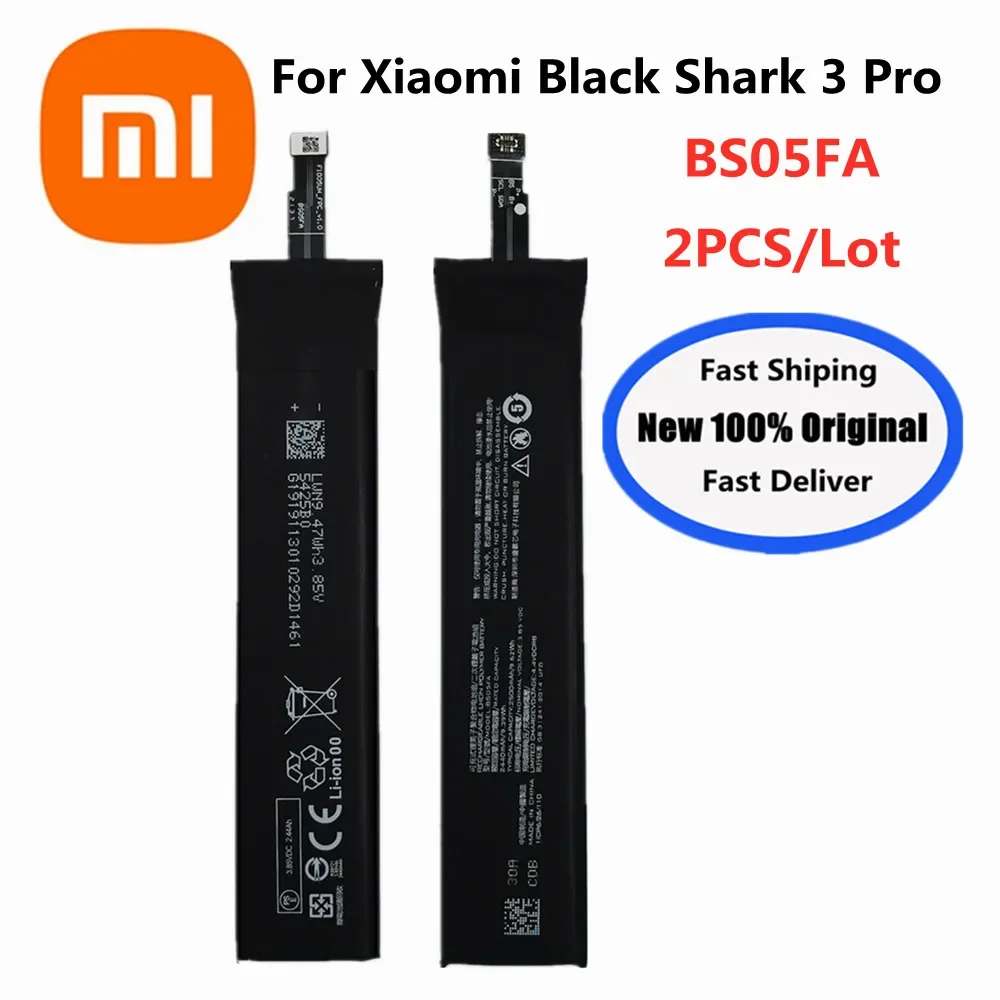 

BS05FA BlackShark Оригинальный аккумулятор для Xiaomi Black Shark 3 Pro 3 Pro мобильный телефон аккумулятор 2500 мАч