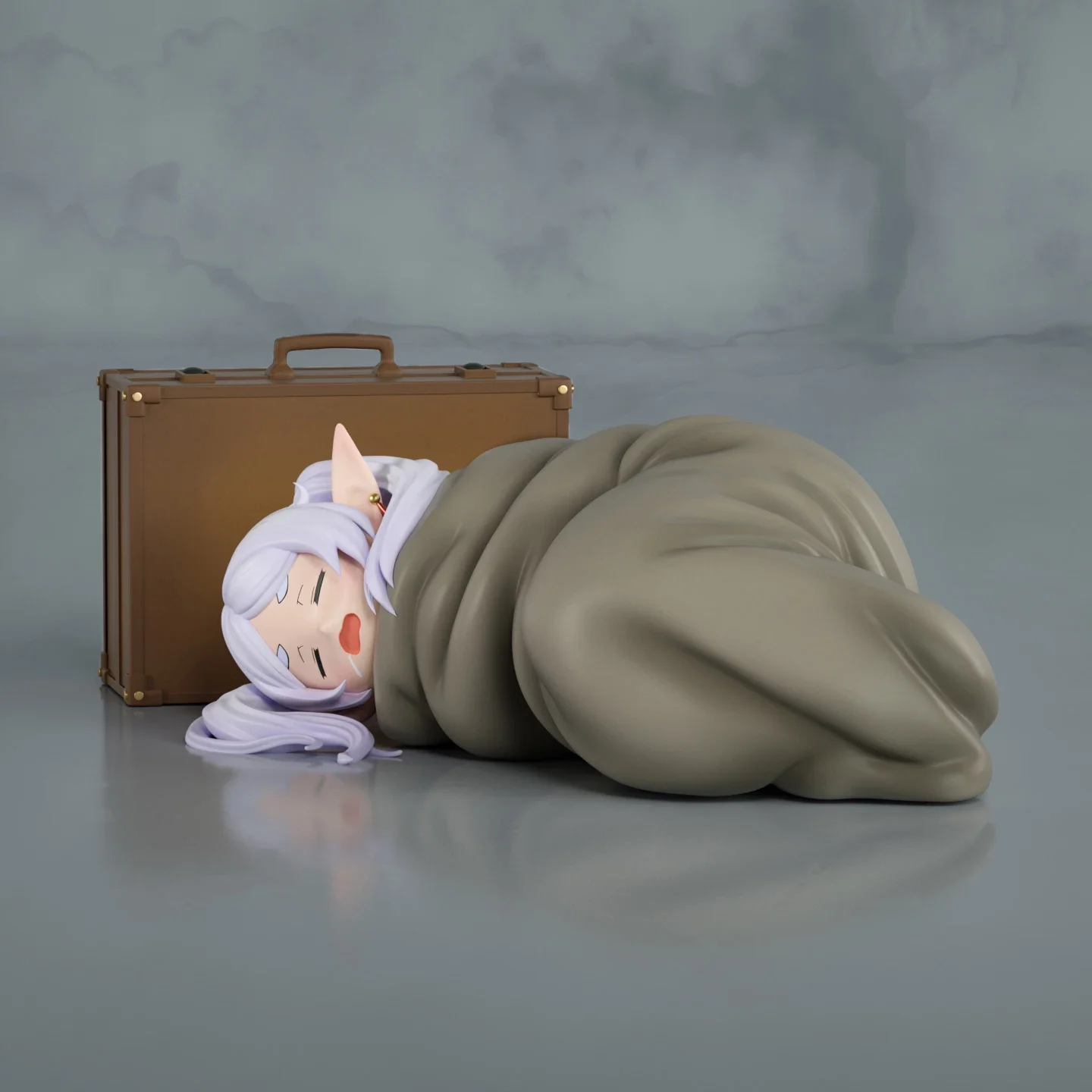

Bandai Original Anime Figures Frieren Sleeping Position Action Figure Collection Toy Collectible Model Gifts