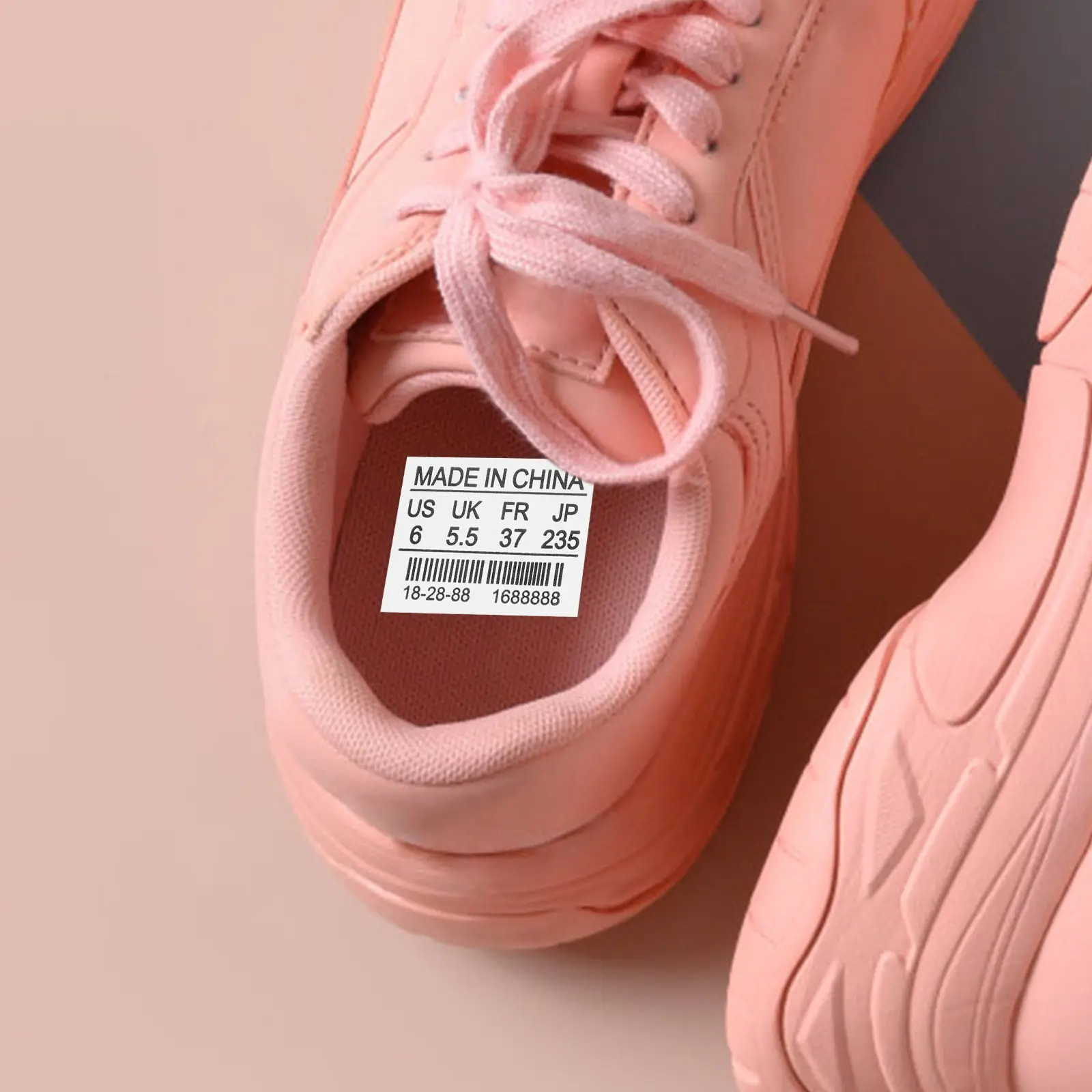 

4 листа универсальных самоклеящихся этикеток для обуви: наклейки с размерами для кроссовок, ботинок, туфель на высоком каблуке, номерные бирки