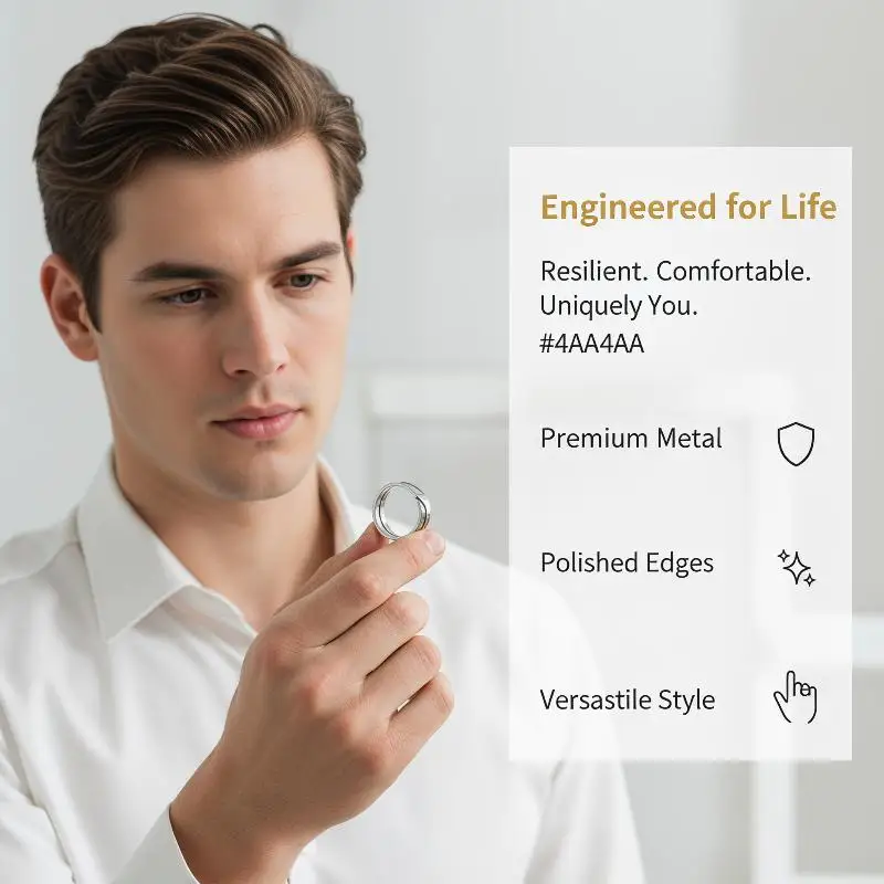 Skyrim Minimalist Ring For Men Women Stainless Steel Finger Rings Fashion Couple Jewelry Wedding Band Gift Wholesale