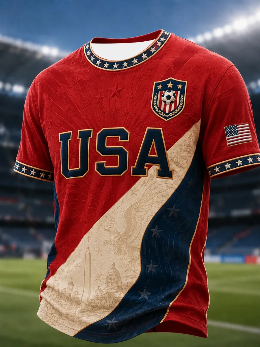 2026 Edition American Fan Football Training T-shirt - 3D Printed - Fashionable and Comfortable - Family-Personalized Clothing