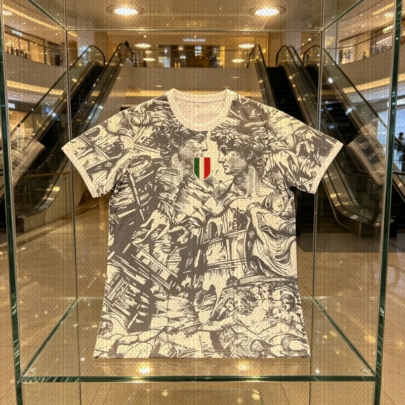 2026 Sommer Klassiker Italien Sonderedition Thailändische Edition Sportbekleidung Kurzarm Trainings-Fußballtrikot Schnelltrocknend Eltern-Kind-Oberteil – Detail 1