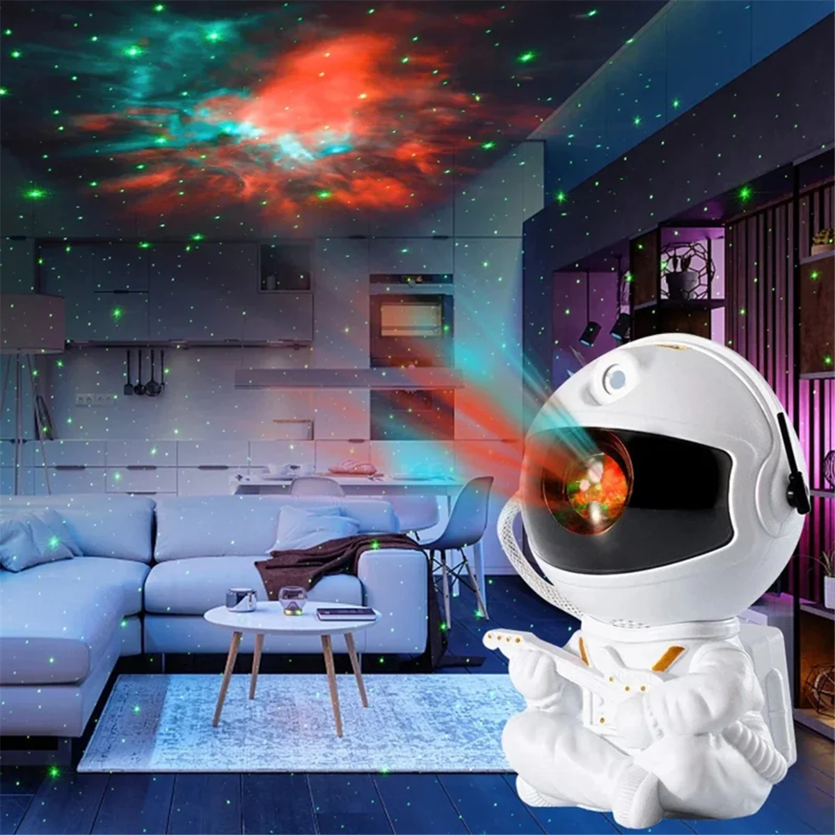 

Astronaut Projector LED Night Light Starry Projectors Lamp Decoration Bedroom Room Decorative for Children Gifts B