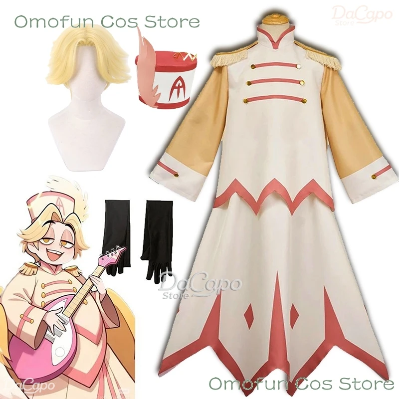 Adam hijo Abel HazbinS2 Ángel Cosplay disfraz peluca sombrero bata vestido juego de rol traje adulto Halloween Outffit carnaval disfraz Halo