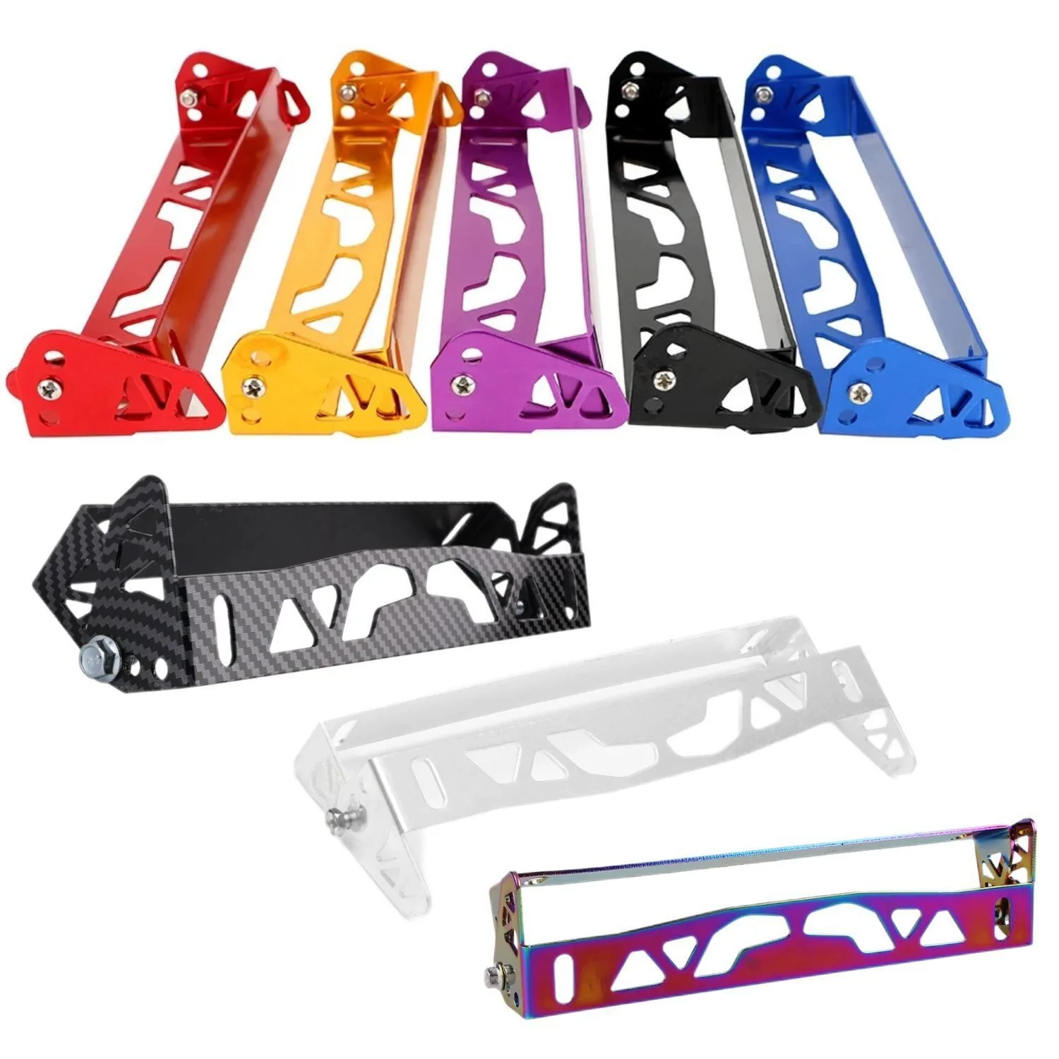 Car License Plate Frame Universal Aluminum JDM Styling Rotating Number License Plate Frames Tag Holder Adjustable Plate Frame