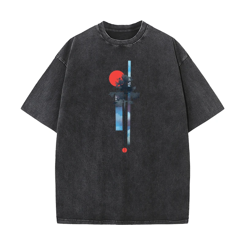 Tops & Tees Abstract Natural Mother Day Short Sleeve 100% Cotton Crew Neck Mens Washed T Shirt Printed Washed Tops Shirt Cute