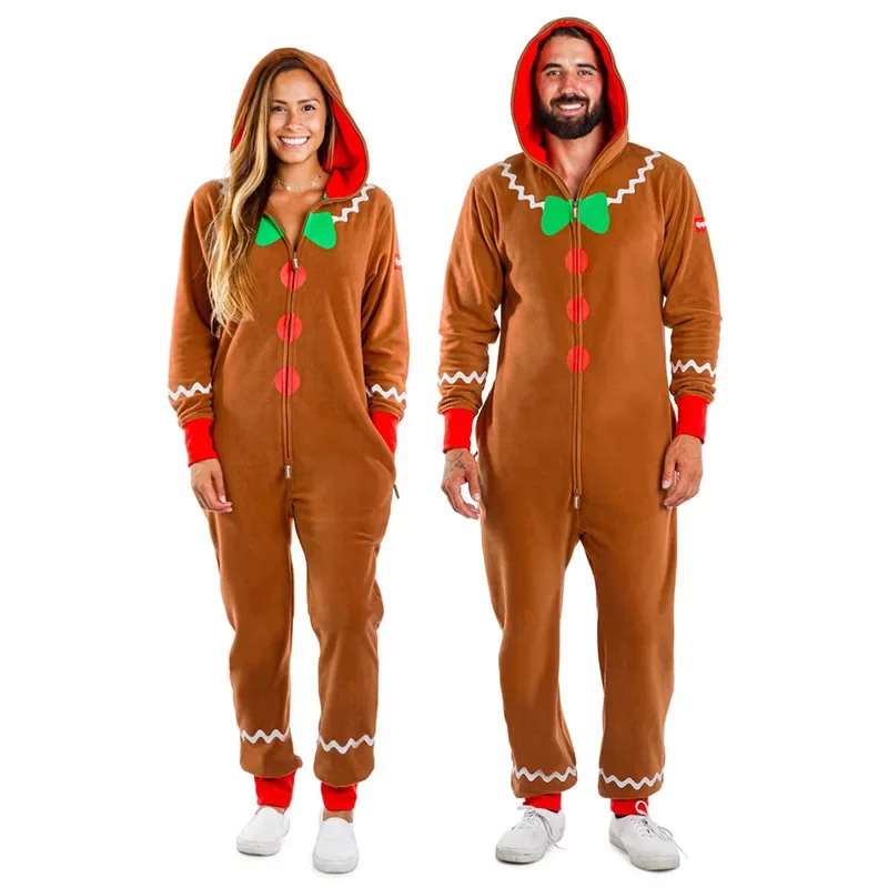 Holiday Christmas Gingerbread Man Cosplay Costume adulto bambino tuta Anime Hallowen Carnival Party gioco di ruolo Suit