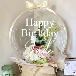 Customized Large Clear Balloons for Stuffing Personalized 30Inch Width Mouth Bobo Balloons for Brithday Wedding Baby Shower Deco