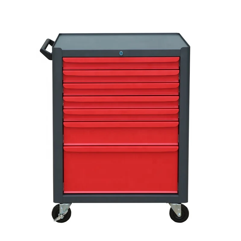 JF-U07 2022 High Quality Workshop Tool Trolley Steel Cabinet 7 Drawers Metal Utility Cart