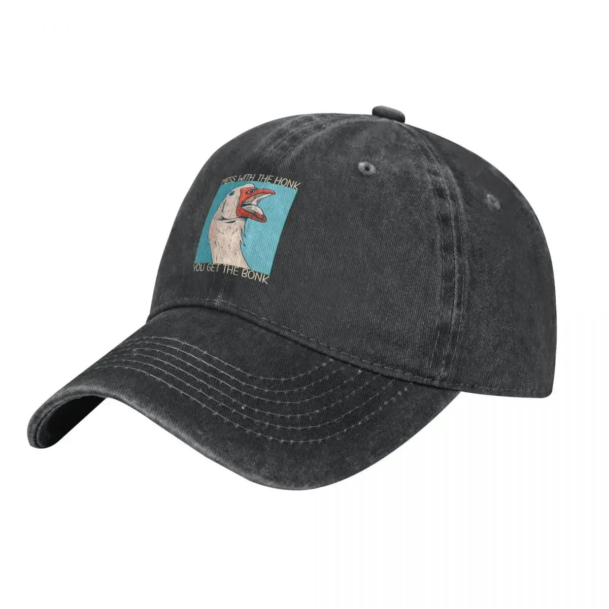 Washed Men's Baseball Cap Mess You Get The Bonk Classic Trucker Snapback Caps Dad Hat Untitled Goose Game Honk Golf Hats