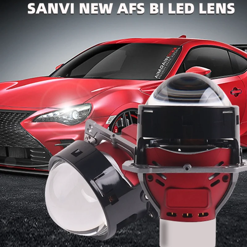 XTG 3 Inch LED Bi LED Projector Lens 120W Dynamic Steering Follow Light High Low Beam Headlight Retrofit Upgrade Car Accessories