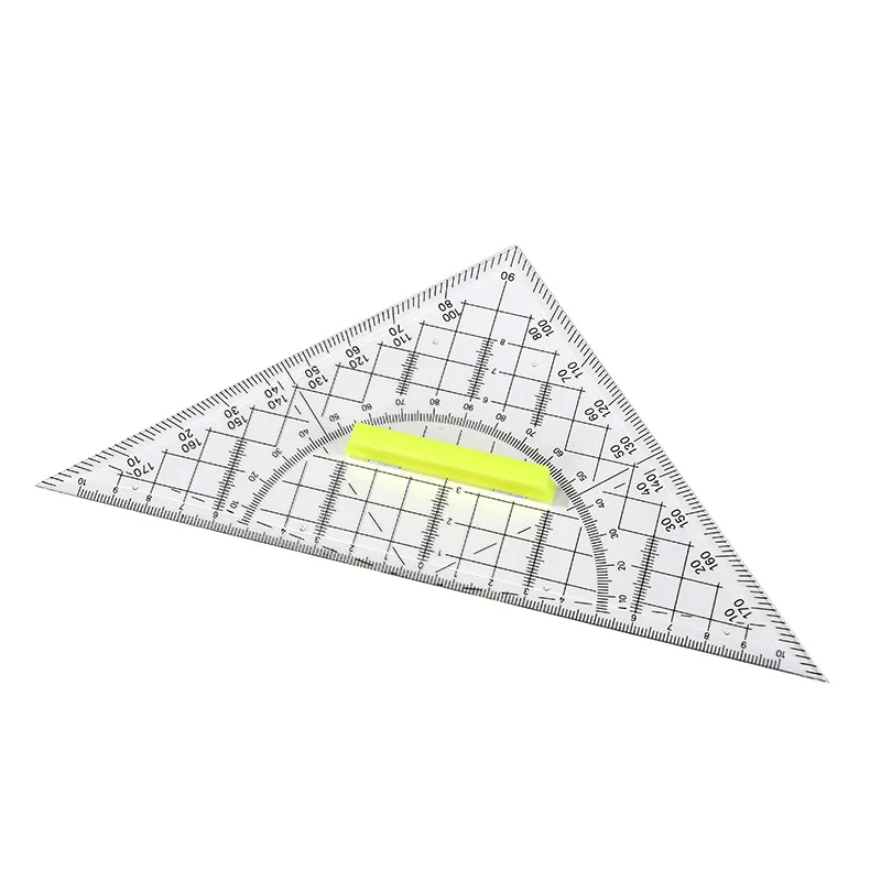 Regla Triangular multifuncional, regla de coordenadas de ángulo, para Primaria, 1 piezas