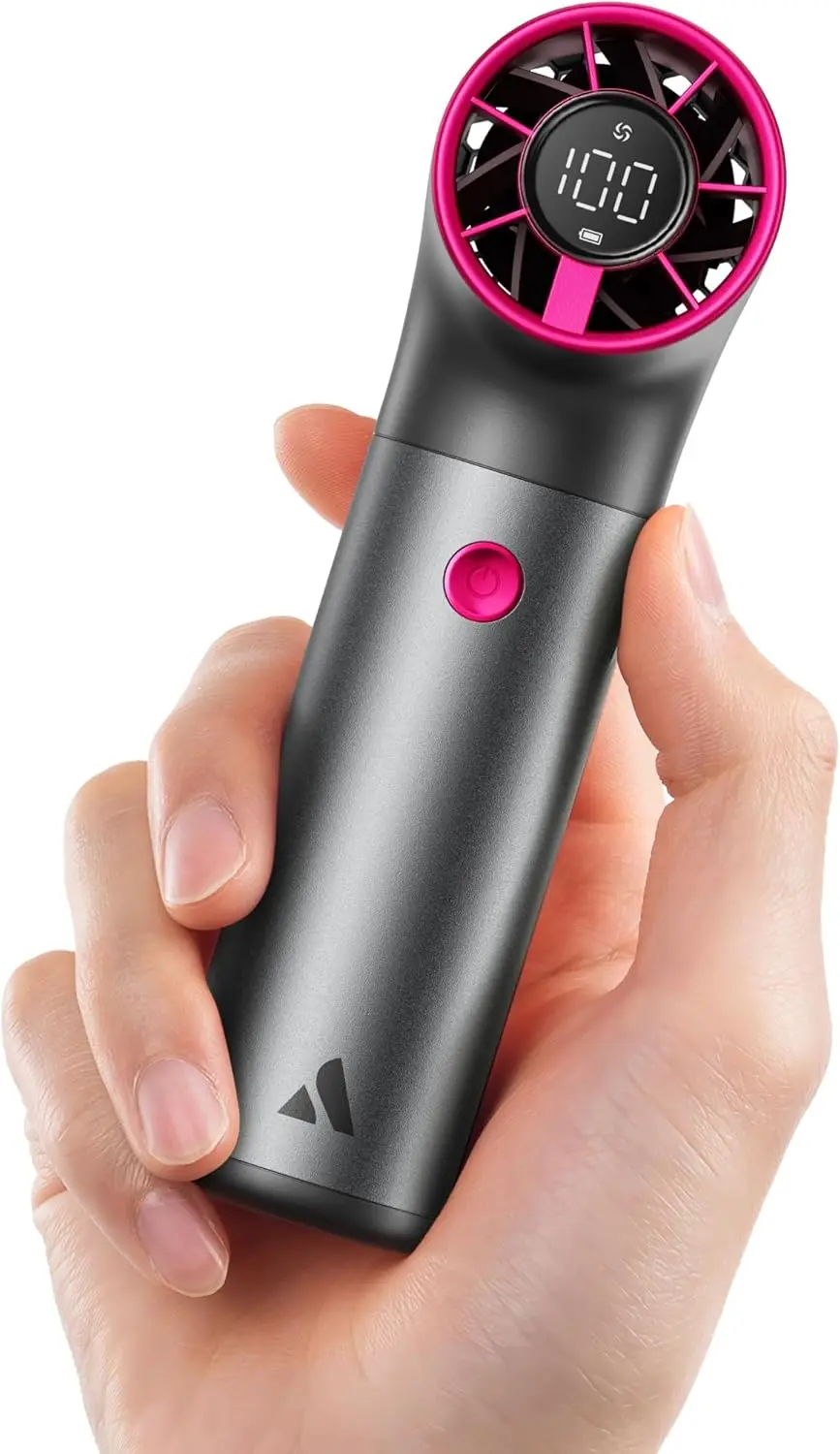 

Portable Handheld Fan, Powerful Turbo Air Tube Fan, 19000 RPM High Speed Aero Ultra, 15H Max Cooling Time, 7 Speeds Alu