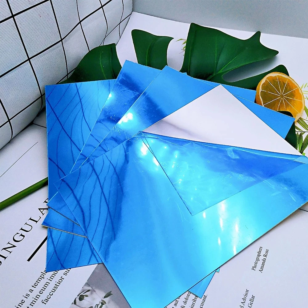 5pcs Mirror Wall Sticker Square Glass Tile Wall Sticker Self-adhesive Acrylic Tiles Sticker for Bathroom DIY 3D Wall Decal