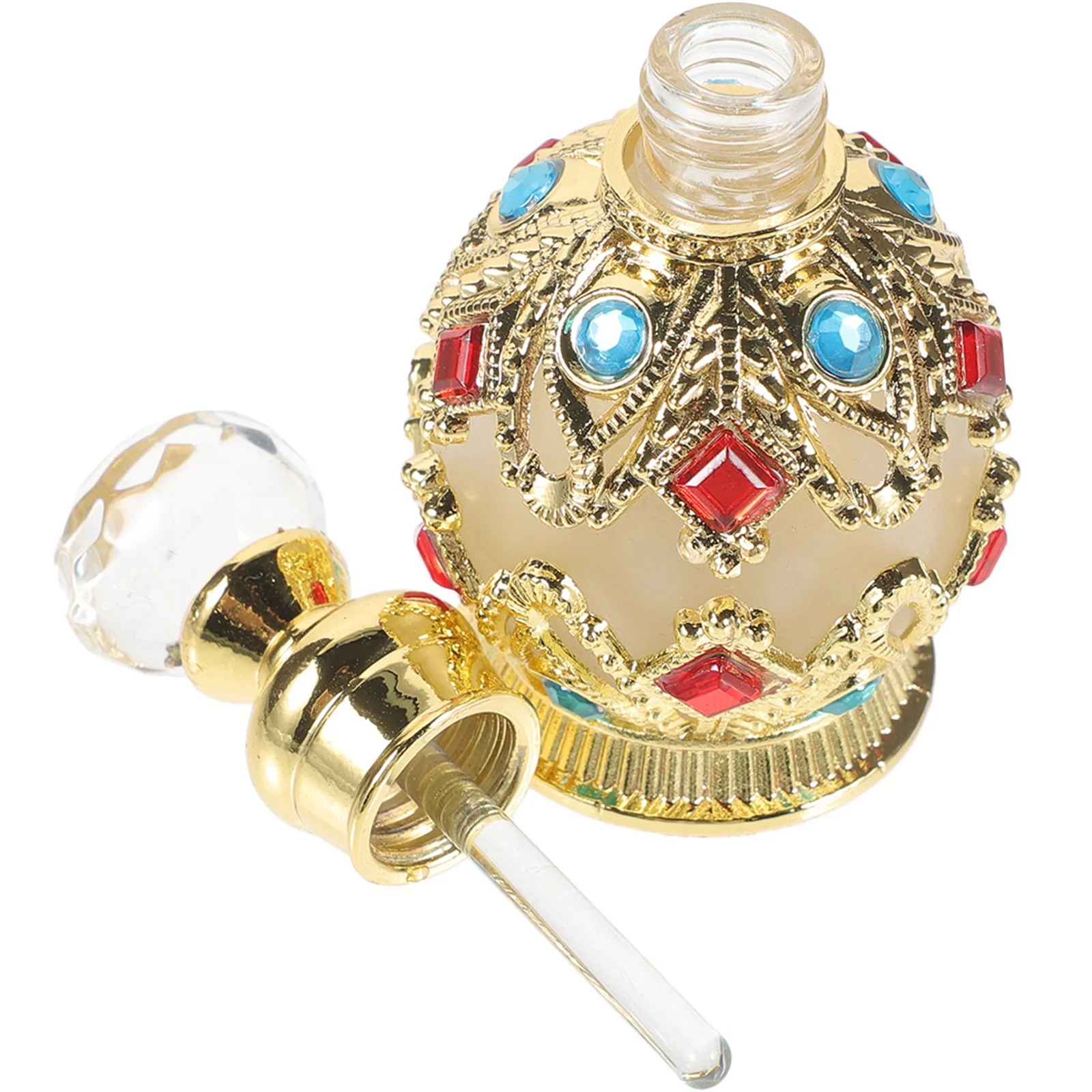 زجاجة عطر زجاجية لتخزين الزيوت العطرية، تصميم أنيق ورقيق، طاولة تزيين للحمام، عرض قابل لإعادة الملء أثناء السفر