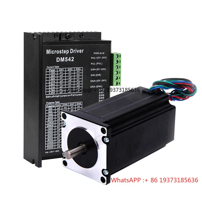 Nema23 Closed Loop 57 Stepper Motor 100mm 3.1N.m 4.4A 2 Phase 4 Wire Hybrid Servo Stepper Motor Dm542 Motor Drive Controller Kit