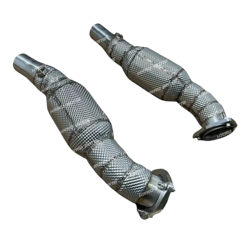 For  F430 Head Down Pipe With Insulation Layers Stainless Steel Car Exhaust System Accessories