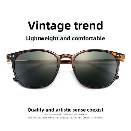 Imagen 2 del producto Nuevas gafas de sol polarizadas de moda Retro para hombres y mujeres, gafas de sol con montura redonda Retro personalizadas, gafas graduadas personalizadas para miopía