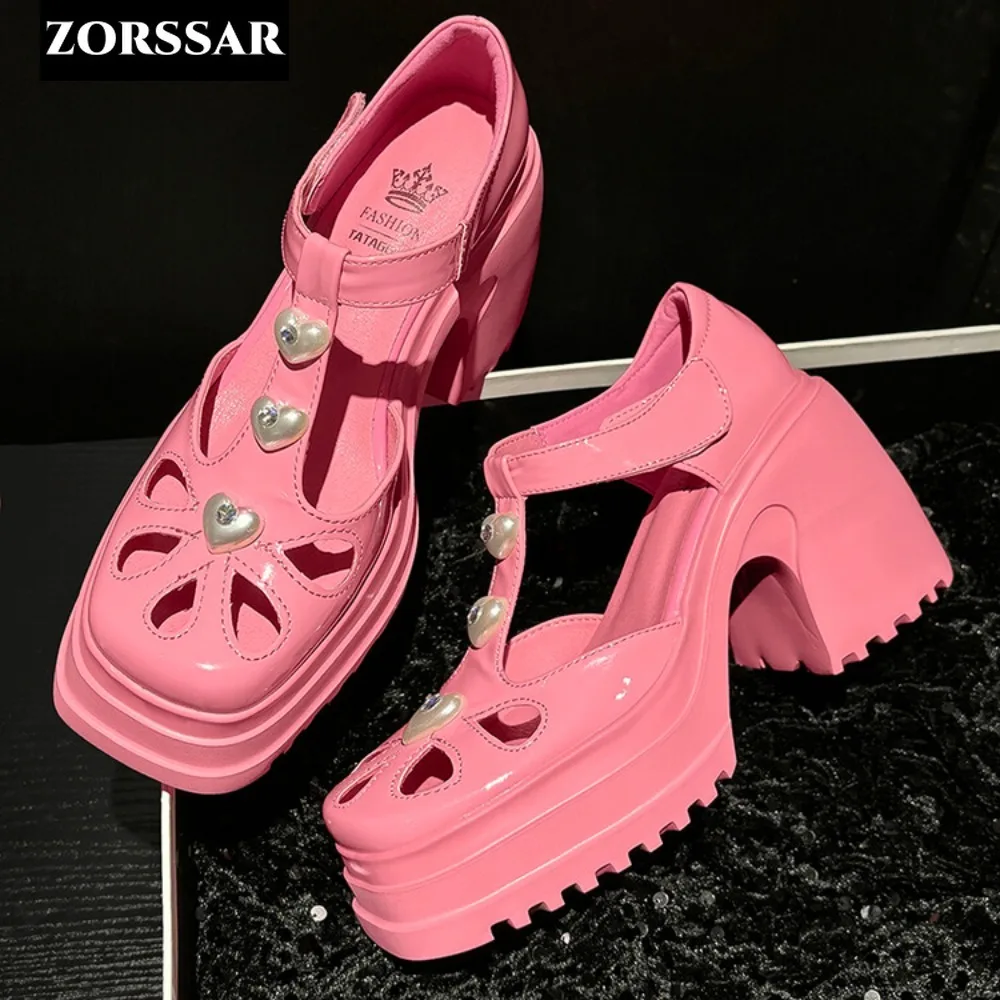 Womens Close Toe High Heels Sandals 2024 Summer Chunky Platform Gladiator Sandals Woman Ankle Straps Vacation Casual Beach Shoes