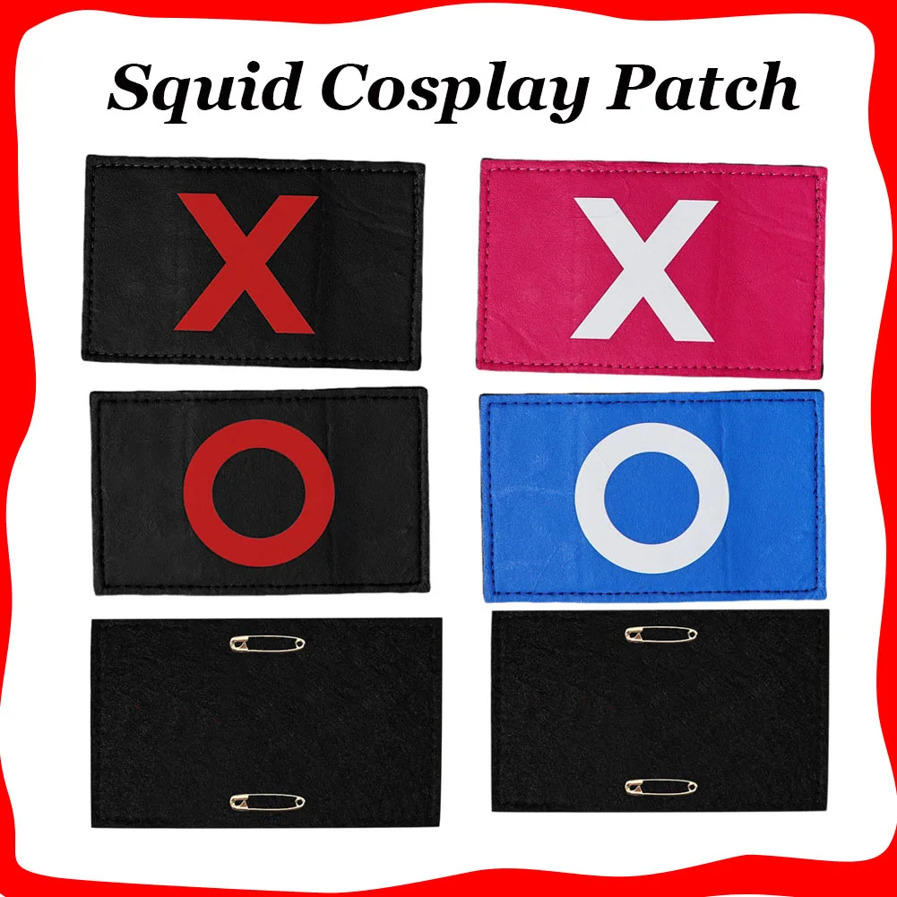 

Calamari Cosplay Velcro Strap Magic Stickers Fancy Korean Game Costume TV SG 2 Korea Boss Costume Roleplay Accessories Halloween