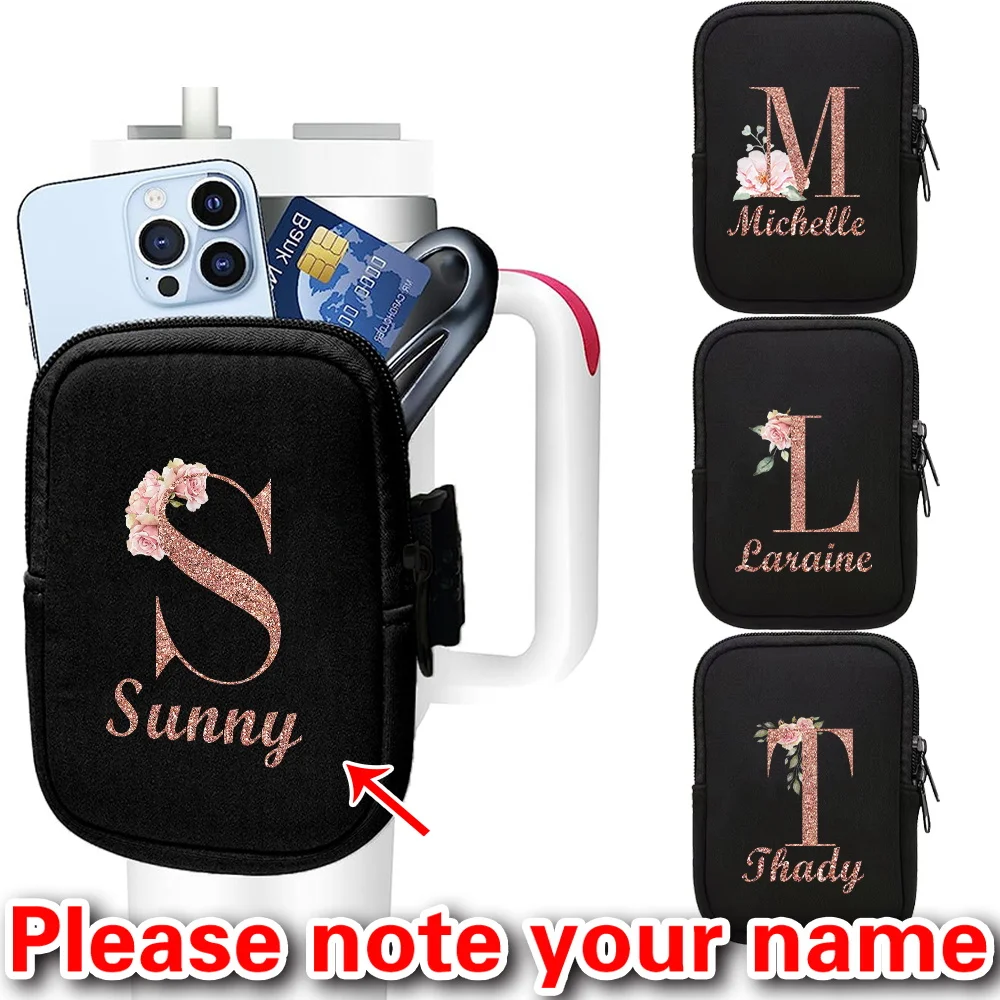 Personalized Customized  Adjustable Wrist Strap Kettle Bag Mountaineering Fitness Change Key Card Storage Cup Bag