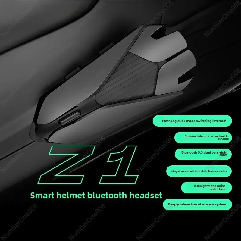 

Z1/F1 Мотоциклетный умный шлем Bluetooth-гарнитура ENC с шумоподавлением IP68 Водонепроницаемый магнитный домофон