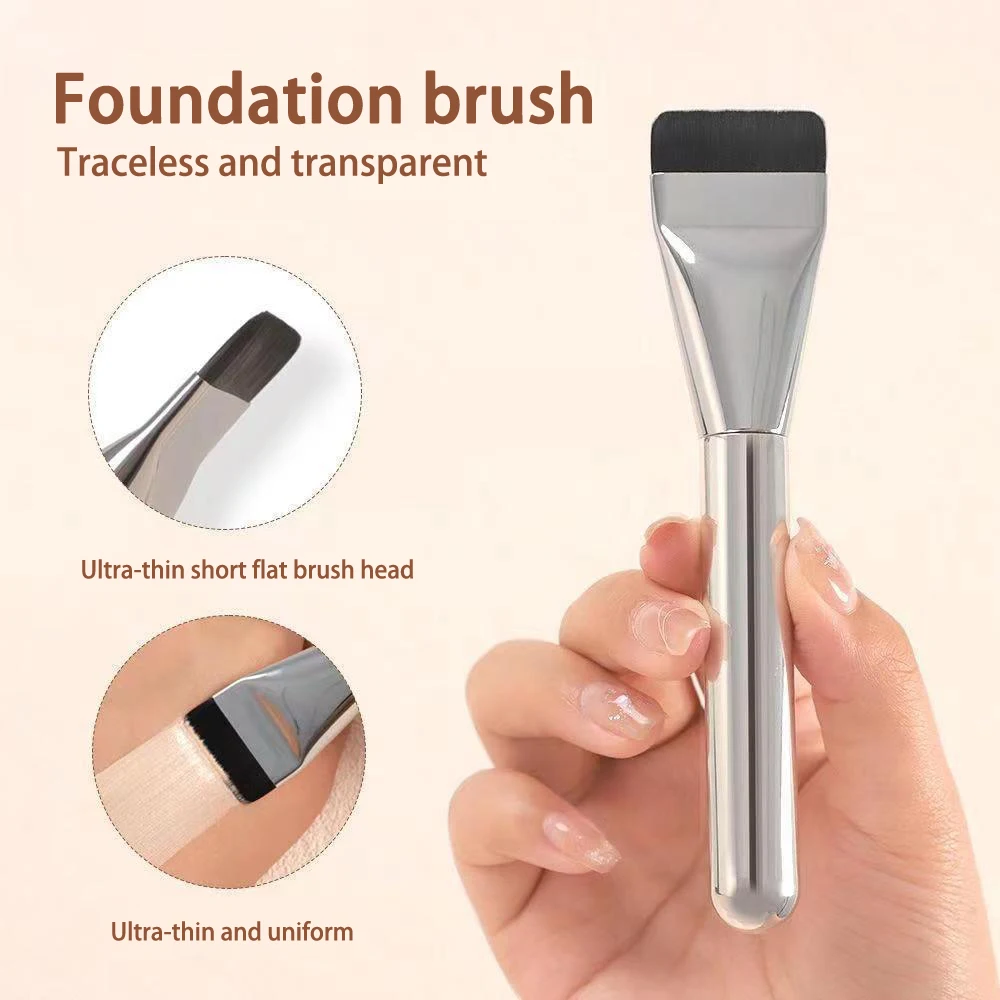 

Foundation Makeup Brush Ultra Thin Flat Head Blush Contour Blending Foundation Cream Makeup Brush Professional Makeup Tool