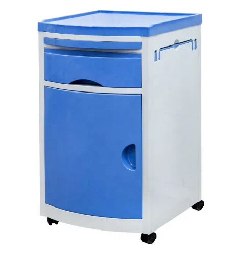 China wholesale price Hospital storage bedside locker ABS plastic hospital bedside  locker with wheels