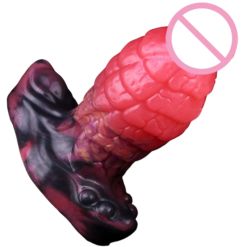 13.5*5.3cm Scaly Dragon Dildo Anal Plug Mushroom Shape Arrow Monster Penis Women Masturbator Sex Toys for Pussy Anus Penetration
