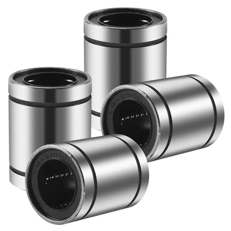 Multifunction 4 Pcs LM20UU 20X32x42mm Double Side Rubber Seal Linear Motion Ball Bearing Bushing