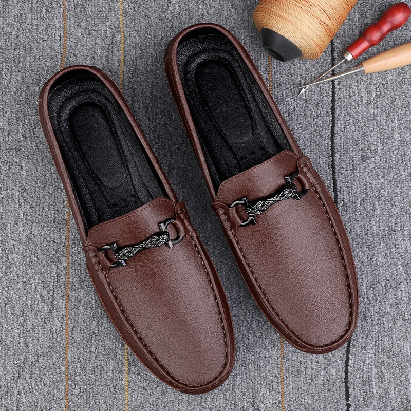 Men High Quality Leather Loafers Men Casual Shoes Moccasins Slip on Men\'s Flats Fashion Men Shoes Male Driving Shoes