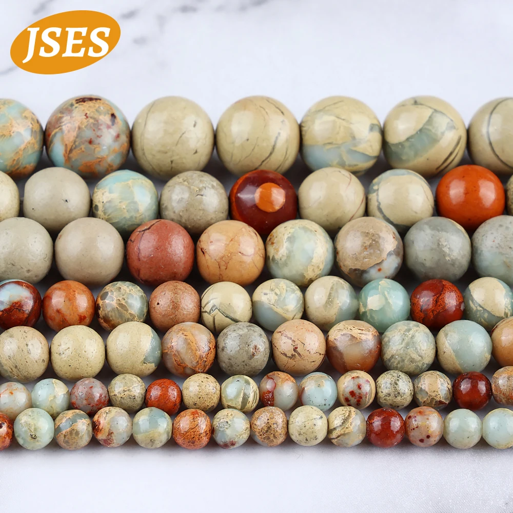 AA Natural Russian Yellow Serpentine 15‘’ Strand Beads for Jewelry Making Bracelets Necklace Wholesale DIY Beads Accessories