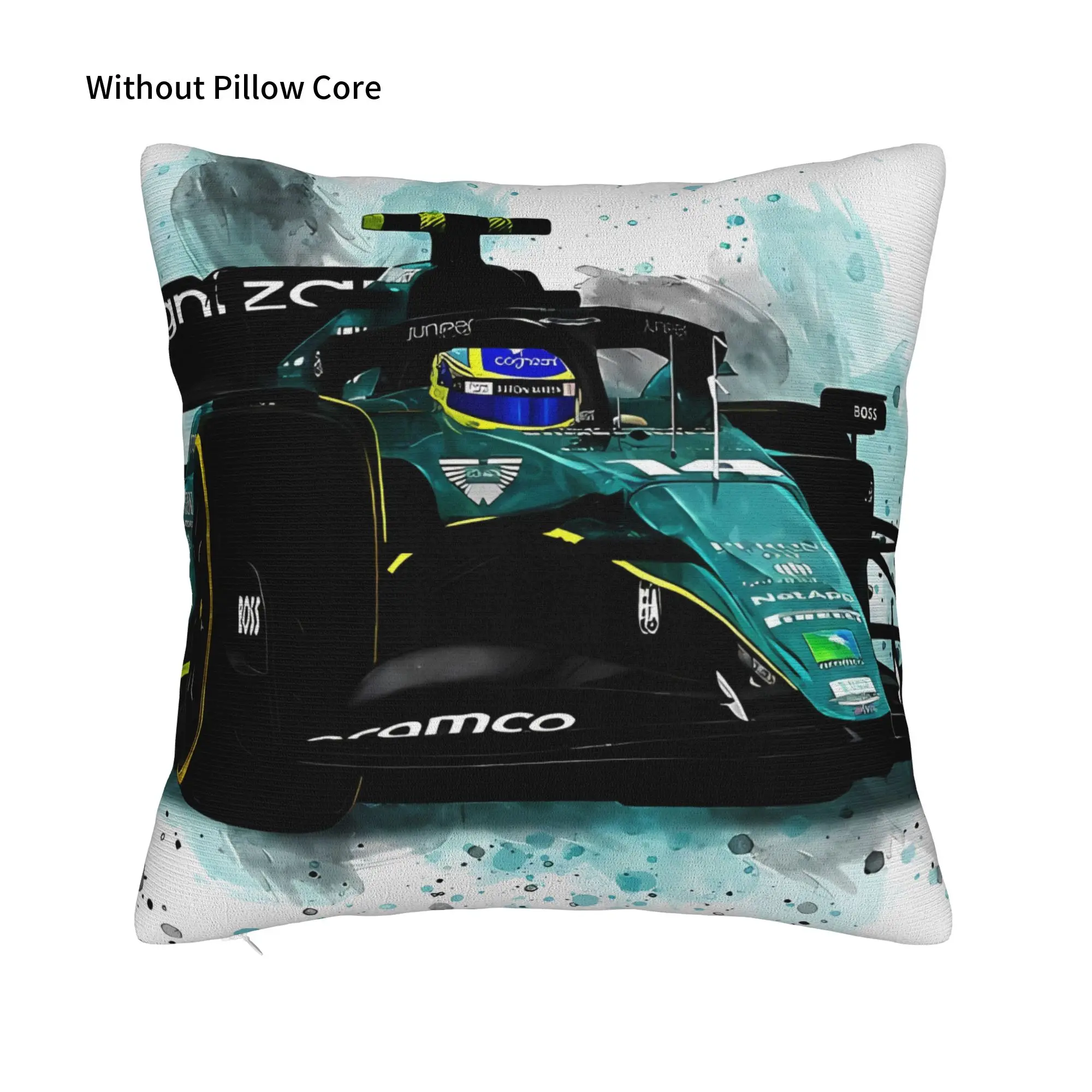 Fernando Alonso 2023 Arty Splatter Winter Holiday Farmhouse Home Deco Fernando Pillow Cover Zipper Closure